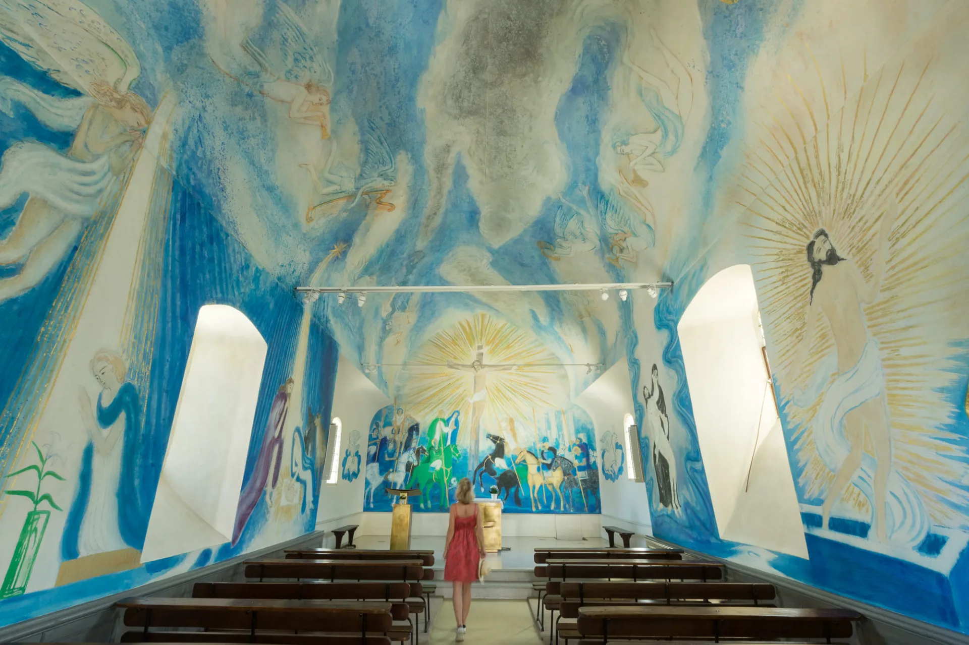 Pompadour : Kapel van Saint-Blaise - schilderij van André Brasilier
