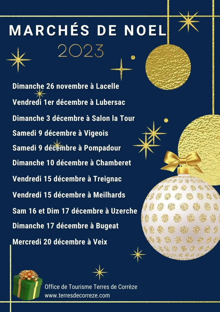 Marchés de Noël 2023 en Terres de Corrèze