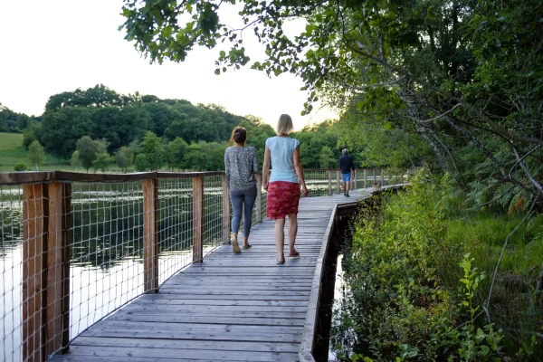 Passerelle Etang de la Besse à Meilhards en Corrèze