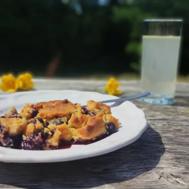 Crumble aux myrtilles