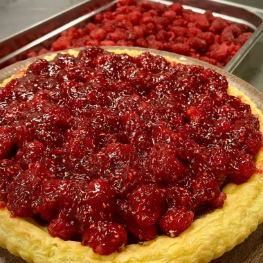 tarte à la framboise